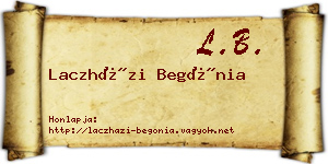 Laczházi Begónia névjegykártya